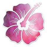 Hibiscus Decal Cotton Candy Sticker Vinyl Window
