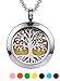 BOUTIQUELOVIN Aromatherapy Essential Oil Diffuser Necklace-Lifetime Stainless Steel Locket Jewelry with Adjustable Chain and 8 Refill Pads