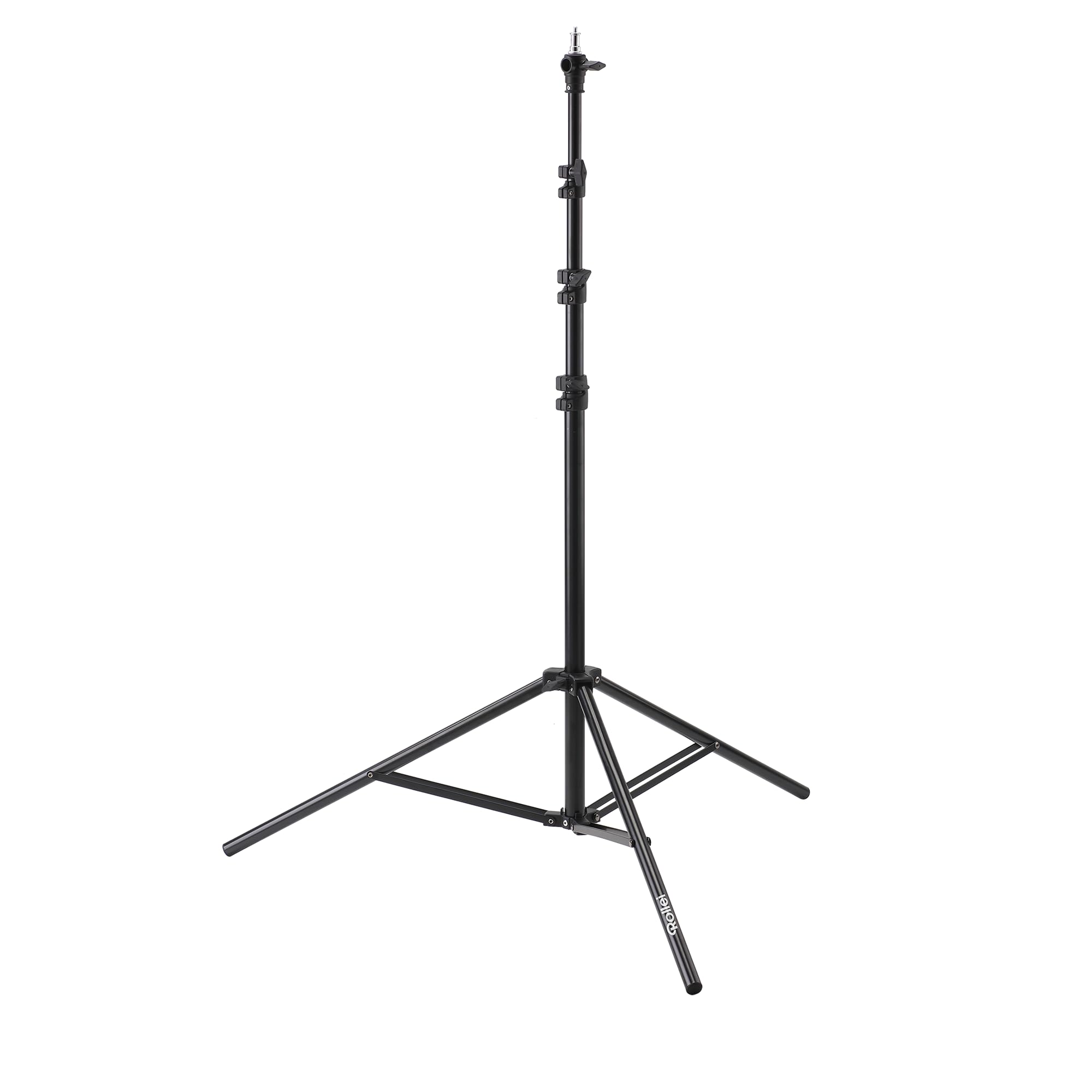 Rollei Pro Flash Stand 285 cm - Robust aluminum flash stand for professional flashes, height adjustable between 125 - 285 cm - Black