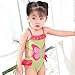 Saidi Girls One Piece Swimsuit Hollow-Out Butterfly Swimwear Yellow Pink
