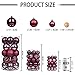 XmasExp 34ct Christmas Ball Ornaments Shatterproof Christmas Ornaments Set Decorations for Xmas Tree Balls(1.57''/40mm, Burgandy)