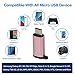 USB C to Micro USB Adapter 4 Pack, Micro USB Male to USB Type C Female Converter Charger Connector with Keychain fit Power Bank Digital Camera Samsung Galaxy S7 Edge LG G4 Nexus 5 6 Android More