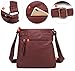 Scarleton Crossbody Bags for Women Purses and Handbags Multi Pocket Shoulder Bag Faux Leather Small, H183320 - Burgundy