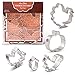 Fall/Thanksgiving Cookie Cutters - 5 Piece Boxed Set - Pumpkin, Turkey, Maple Leaf, Acorn, Squirrel - Ann Clark - USA Made Steel