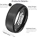 Tungsten Rings for Men Black Wedding Band 8mm Matte Brushed Center Comfort Fit