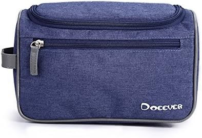 Signsen Hanging Tolietry Travel Bag Tolietry Kits for Women Men Organizer for Travel Accessories, Makeup, Shampoo, Cosmetic, Personal Items, Bathroom Storage for Hotel (Blue)