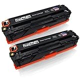 Techno Gadget Geeks 2 Pack CE320A Black Toner Cartridge Fits Color LaserJet Pro CM1415 CM1415fnw mfp CM1415fnw CP1525nw CM1415 CM1415mfp CM1525 CM1525