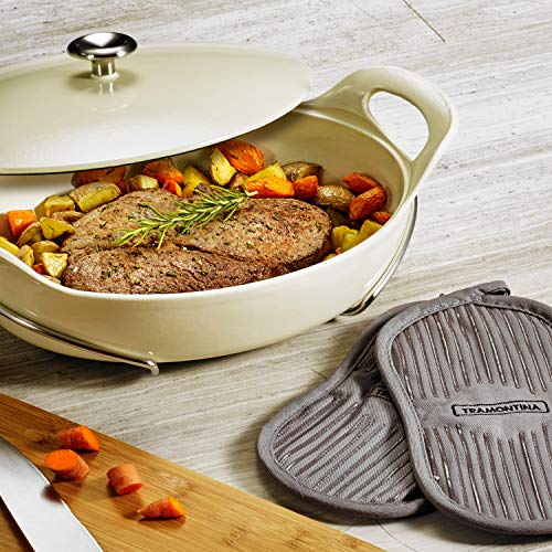 Tramontina Covered Oval Braiser Limited Editions Enameled Cast