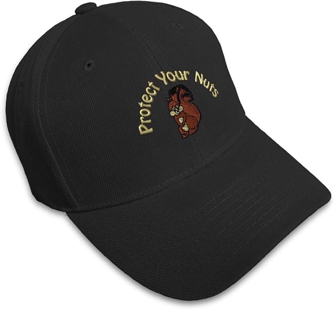 Baseball Cap Protect Your Nuts Squirrel 1 Embroidery