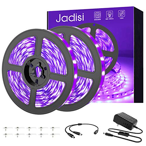 Jadisi Black Light Strip Kit, 33ft Light Strip with 600 Units Lamp