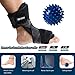 Plantar Fasciitis Night Splint Foot Drop Orthotic Supports Kit Adjustable Dorsal Night Splint Support Sleep, Recovery, Tendonitis, Arthritis with Hard Spiky Massage Ball (Black)