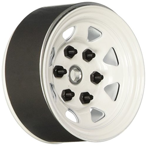 RC4WD Z-W0035 Stamped Steel 1.55 Stock White Beadlock Wheel