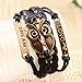 MAKIYO Retro PU Leather Bracelet Wristlet Bangle Wrist Band hand chain