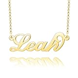 Q&Locket Leah Name Necklace Personalized Stainless