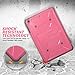 ULAK iPad Mini Case [KNOX ARMOR] Full-Body Rugged Hybrid Protective Case Kickstand for Apple iPad Mini 1/2/3 with Built-in Screen Protector (Rose Red)