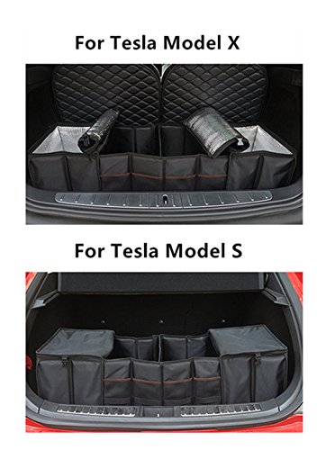 Car Foldable Waterproof Auto Rear Trunk Cargo Organizer Storage Container Car Trunk Container Compatible Tesla Model S Model X