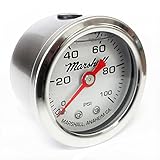 Marshall Instruments LS00100 Silver Dial Fuel Pressure Gauge