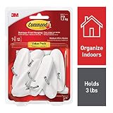 Command Wire Hooks, Holds 3 lbs, Decorate Damage-Free (17068-7ES)