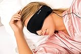 Hibermate Sleep Headphones & Sleeping Mask. Kevlar Cables, Premium, Gift Boxed, With In-line Remote (w. Microphone for Phone Calls) - Perfect For Airplane, Car, Train or Bus Travel, Meditation.