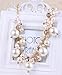 Elegant Women's White Pearl Bead Cluster Bib Collar Choker Necklace