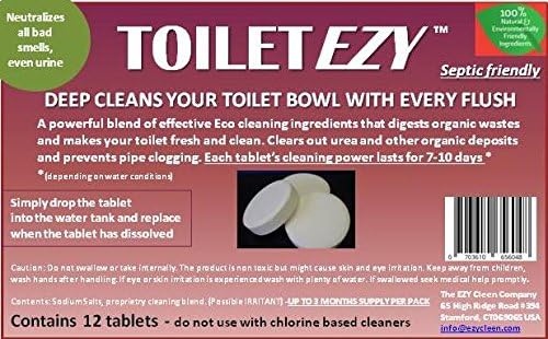 EZY Cleen® Toilet EZY Non-Toxic, All Natural Toilet Cleaner 12 Tablet Pack
