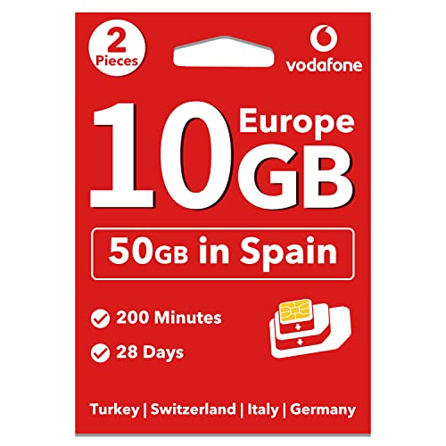 Vodafone Prepaid SIM Card Europe Data (vodafone10u2P) Guatemala