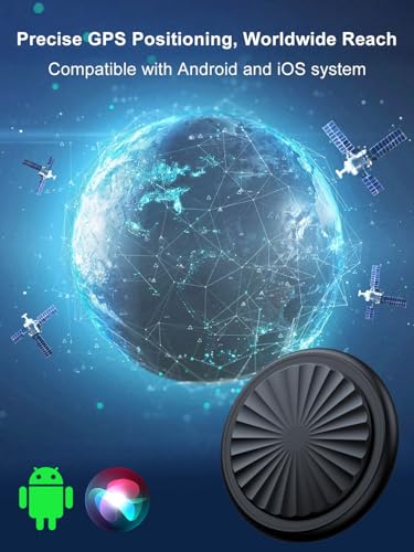 GPS Car Locator Without Subscription, GPS Tracker for Car Compatible with iOS and Android, Waterproof IP67, 7 Days Route Playback, 365 Days Autonomy, Suitable for Cars/Pets/Keys