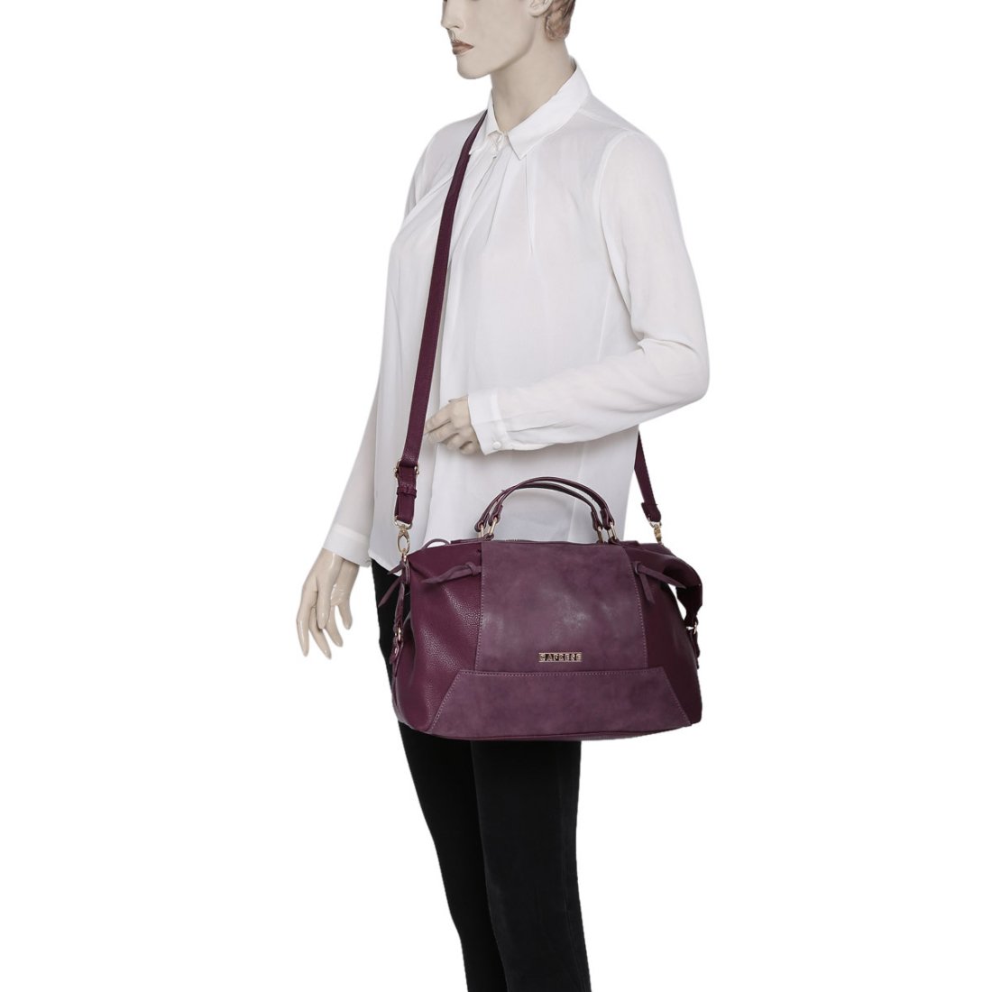 caprese andra women's satchel (plum) ()