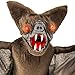 Halloween Haunters Hanging Flying 3 Foot Wing Span Vampire Bat with Red LED Eyes Prop Decoration - Evil Demon Light-Up Flashing Eyes - Spooky Scary Haunted House, Graveyard Entryway