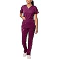 Adar Pro Breakthrough Plus Scrub Set for Women - Enhanced V-Neck Top & Multi Pocket Pants