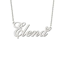 BYBWBL Elena Name Pendant Necklace Silver Color