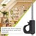 BeneLabel 20pcs Christmas Light Hook Screw-in Hanger for Outdoor Garden Hanging Plant, String Wire, Cups, Kitchen Utensils, 4.8cm / 26lbs, Black