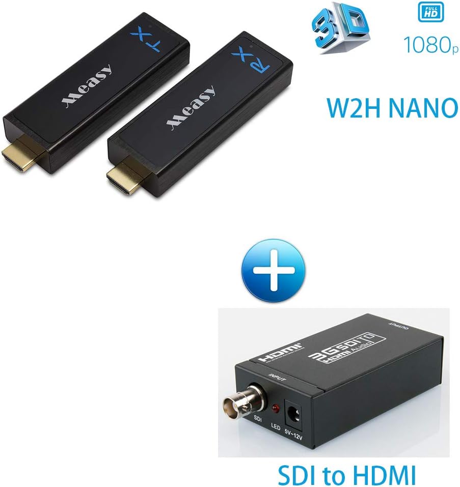 measy W2H Nano 30m HDMI SDI Wireless Extender Audio Video Transmitter Receiver for Aerial Photography/Drone 60GHz
