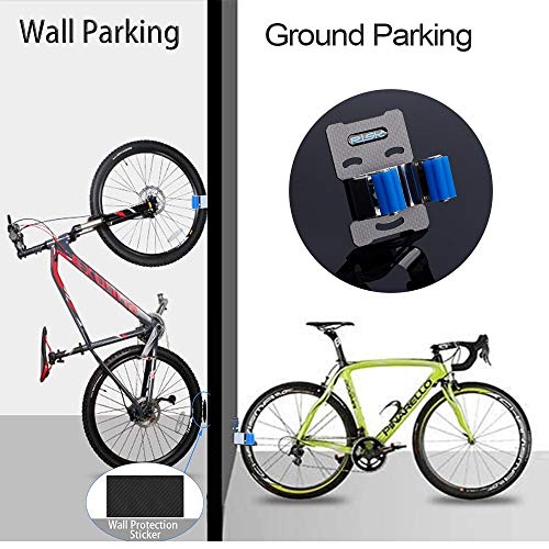 AIKESIWAY Bike Clip, Bike Storage, Bike Wall Mount, Bike Stand Rack Hanger System for Garage Portable Indoor Outdoor Punch-Free Vertical Easy to Install and Tire Rack for Road Mountain Bikes (1)
