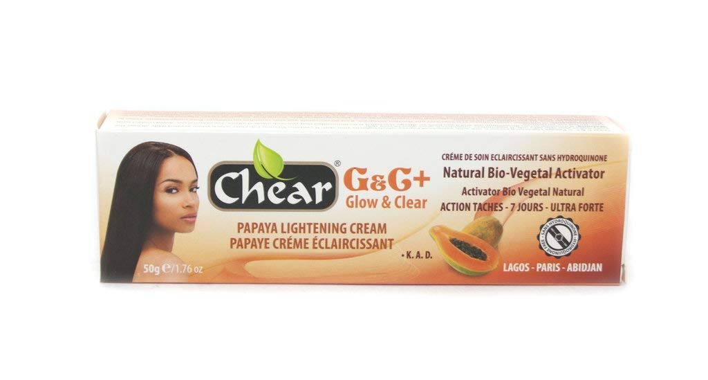 G&C+ Papaya Skin Brightening Face Cream Tube 50g - for dark skins, with kojic acid, dark spots, hyperpigmentation marks