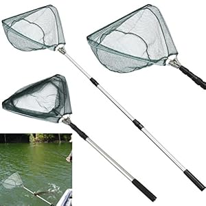 Musheng™ – Épuisette Triangulaire Télescopique Et Pliable Pour La Pêche – Avec Poignée Rétractable En Acier Inoxydable…