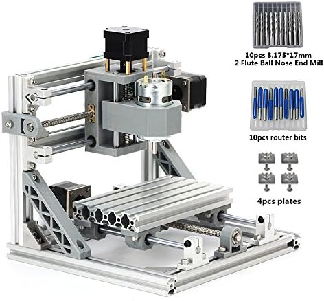 DIY CNC Router Kits 1610 GRBL Control Wood Carving Milling Engraving Machine for Plastic, Wood, Acrylic, PVC, PCB (Working Area 16x10x4.5cm, 3 Axis, 110V-240V)