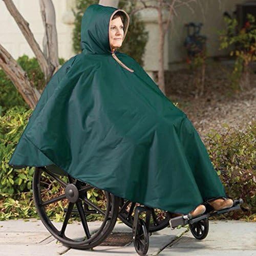 CareActive 9660-0-FOR Wheelchair Rain Poncho-Forest