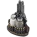Classic Country Western Six-shooter Pistols with Bullets Salt and Pepper Shaker Set on Decorative Display Stand Figurine in Wild West Kitchen Decor Table Centerpieces As Rustic Gifts for Cowboys