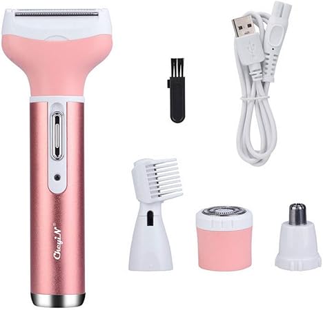 Amazon Co Jp 4 In 1多機能 女性用電気シェーバー ウールデバイス女性用充電式カミソリ 女性除毛眉毛鼻毛トリマー ビューティー
