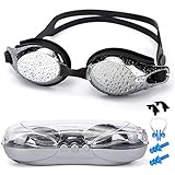 SIXBOX Swim Goggles leak free anti UV lens adjustable shoulder strap Triathlon Swimming Goggles Anti fog nose clip, Ear adult male, Female, Kids,Youth