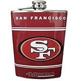 San Francisco 49ers Classic Logo Red Stainless Steel 8oz Flask