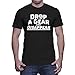 Drop A Gear and Dissapear - Muscle Car Fan Men's T-Shirt (Black, Medium)