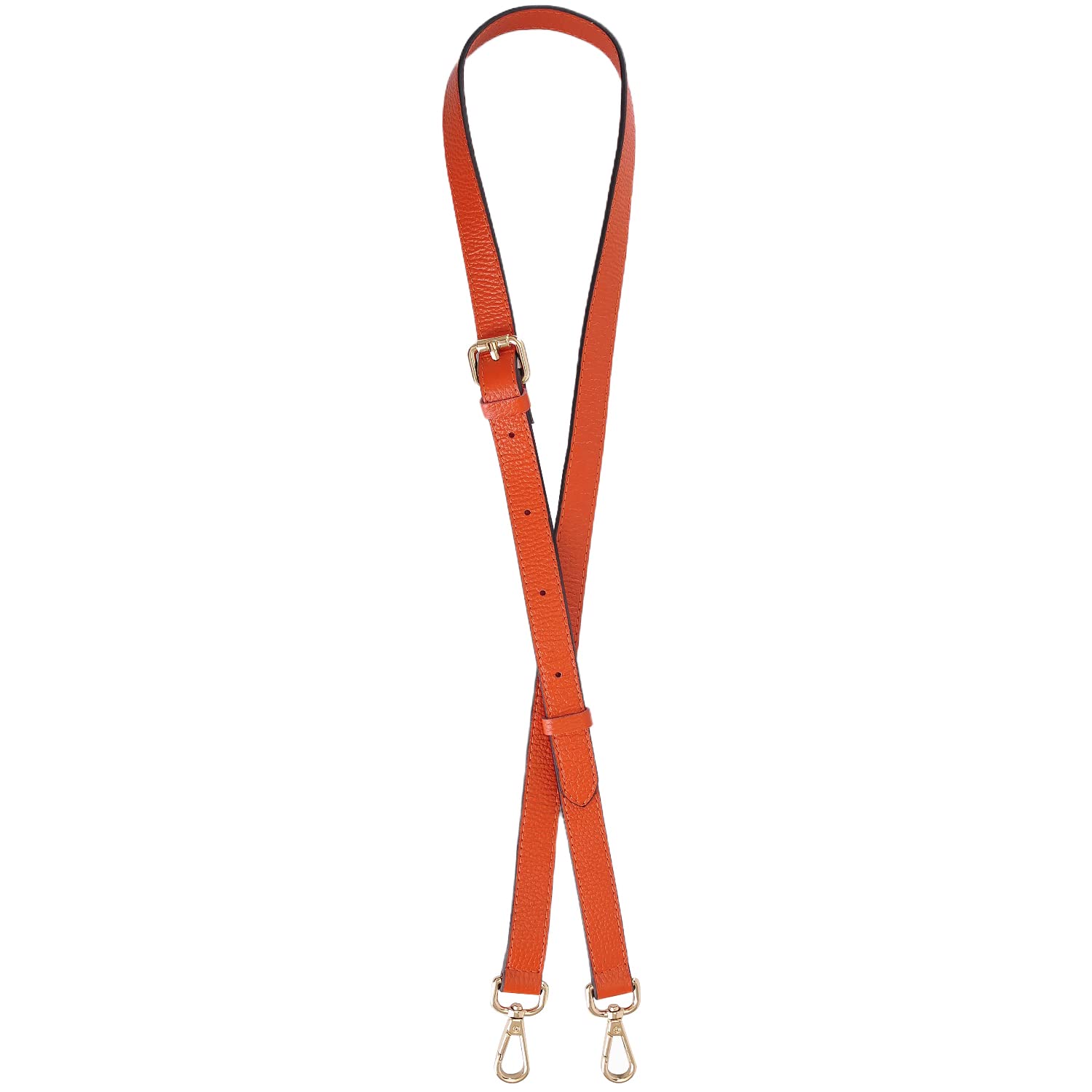 Photo 1 of LIVE UP Full Grain Leather Adjustable Replacement Cross Body Purse Shoulder Strap Handbag Bag Wallet, 2/3" Wide (Orange)