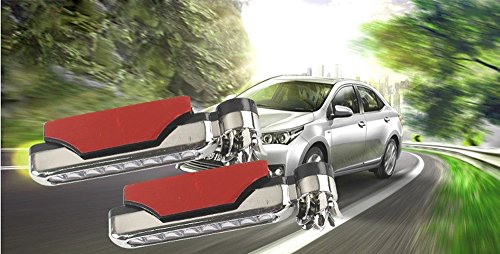 Cdycam Waterproof 2 Pcs 8 LED Wind Energy Powered Car Exterior Daytime Light Fog Lamp Running Light (White) - Thumbnail 6