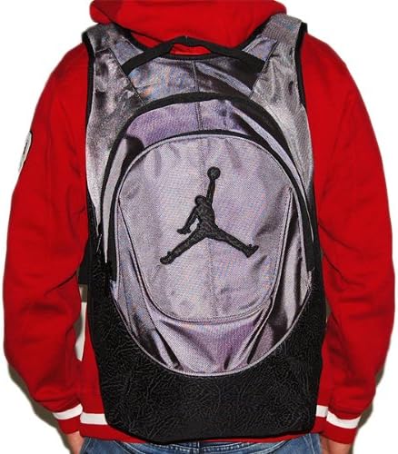 Amazon Co Jp ジュニア メンズサイズ Nike ナイキ エア ジョーダン バッシュが入る グレーxブラックストーン柄大容量バックパック Jumpman Air Jordan マイケルジョーダン 黒リュックサック 小物 ブランド雑貨 メンズバッグ 並行輸入 シューズ バッグ