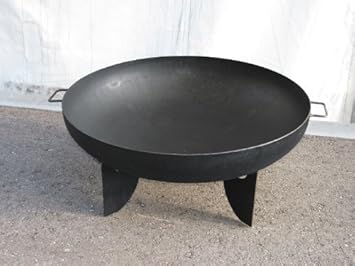 Dekorative Feuerschale 3 mm aus verschweißtem Stahl unbehandelt