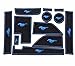 JDopption Blue Car Styling Rubber Gate Slot Pad Mat Cup Mat For Ford Mustang 2015 Up