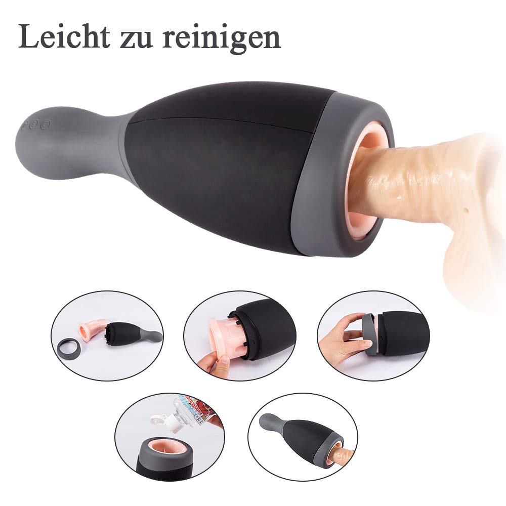 Fondlove Elektrische Masturbatoren Masturbator Masturbieren Männer sex Oral Sexspielzeug Men Cup wie Mund mit 12 Vibrationsmodi Saugfunktion Rotation Wasserdicht