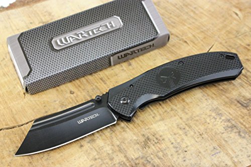 Wartech thumb open spring assisted cleaver skull titani…